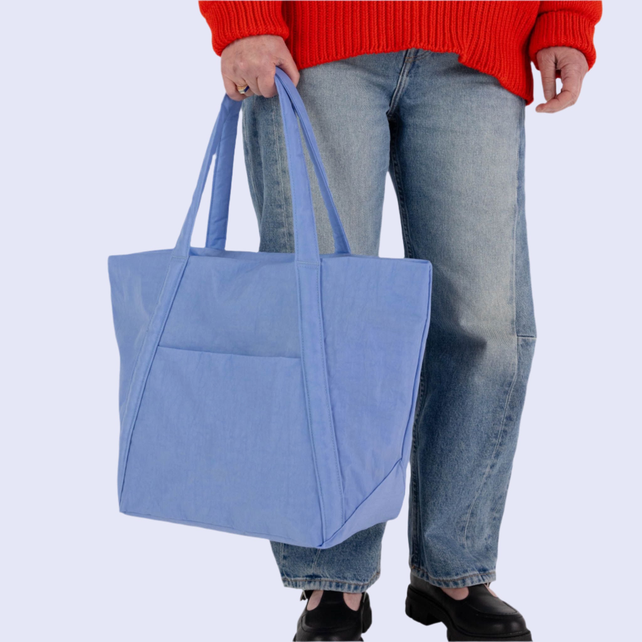 Blue nylon bag on sale