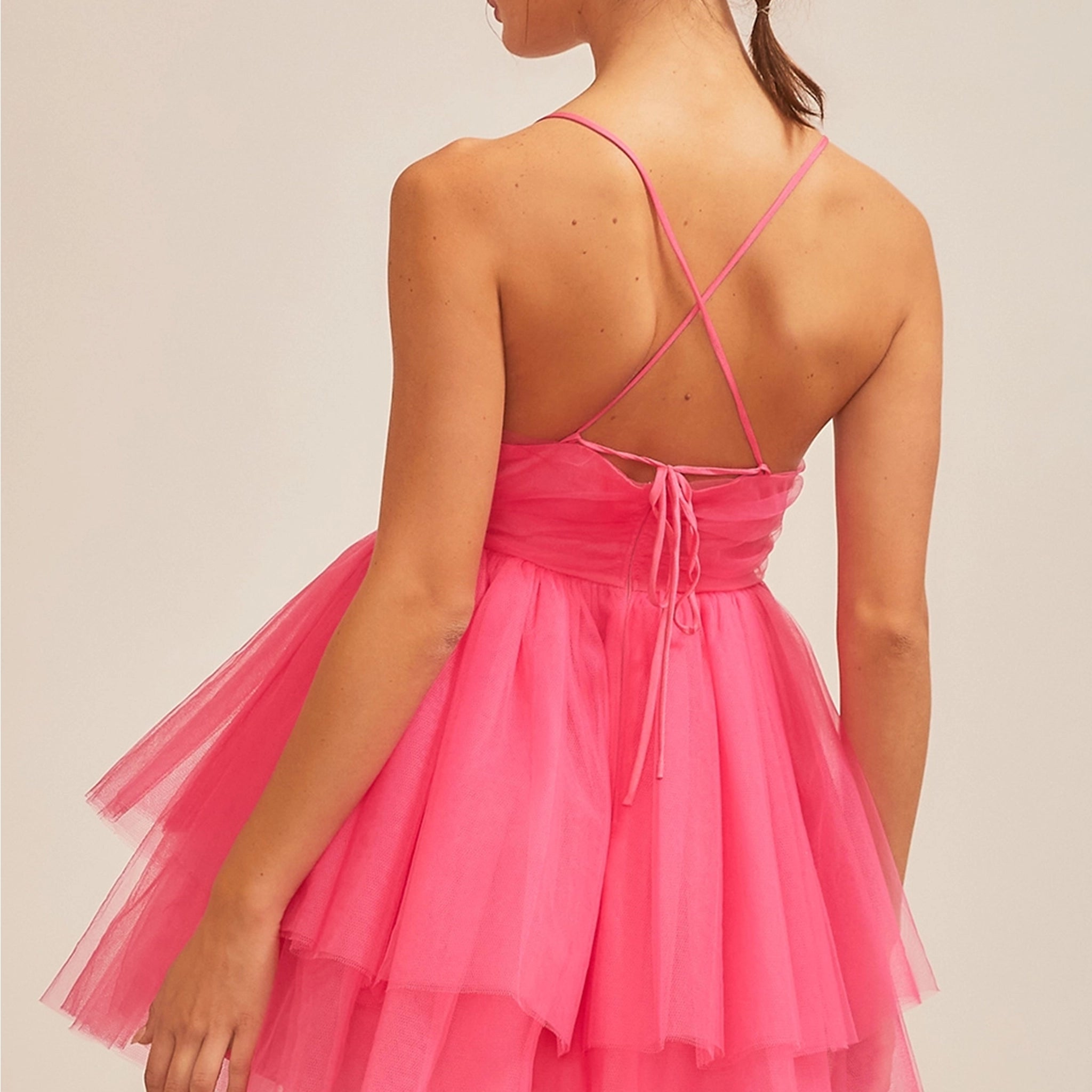 Ready To Party Babydoll Dress In Hot Pink • Impressions Online