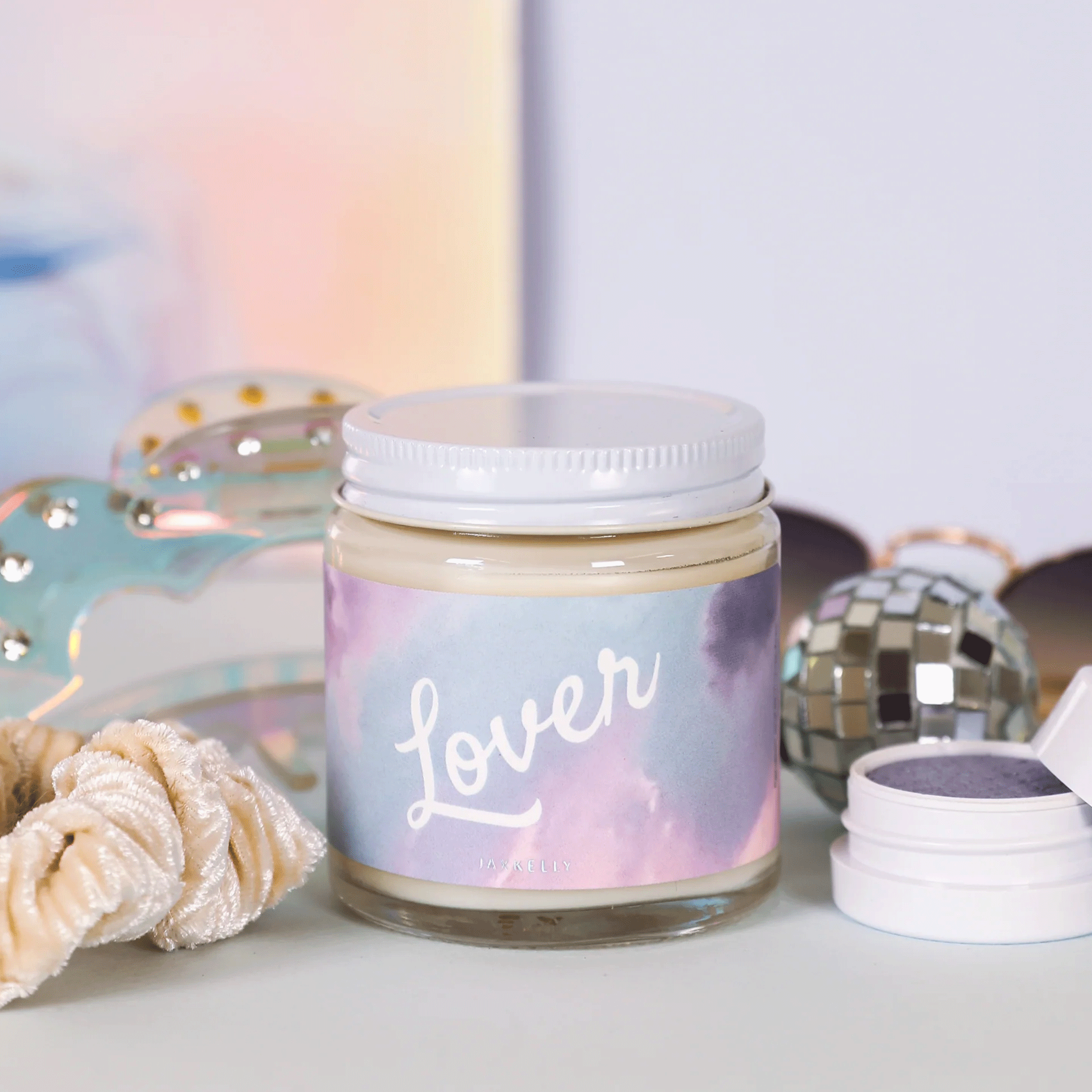 Glass Jar Candle with Lid - Label