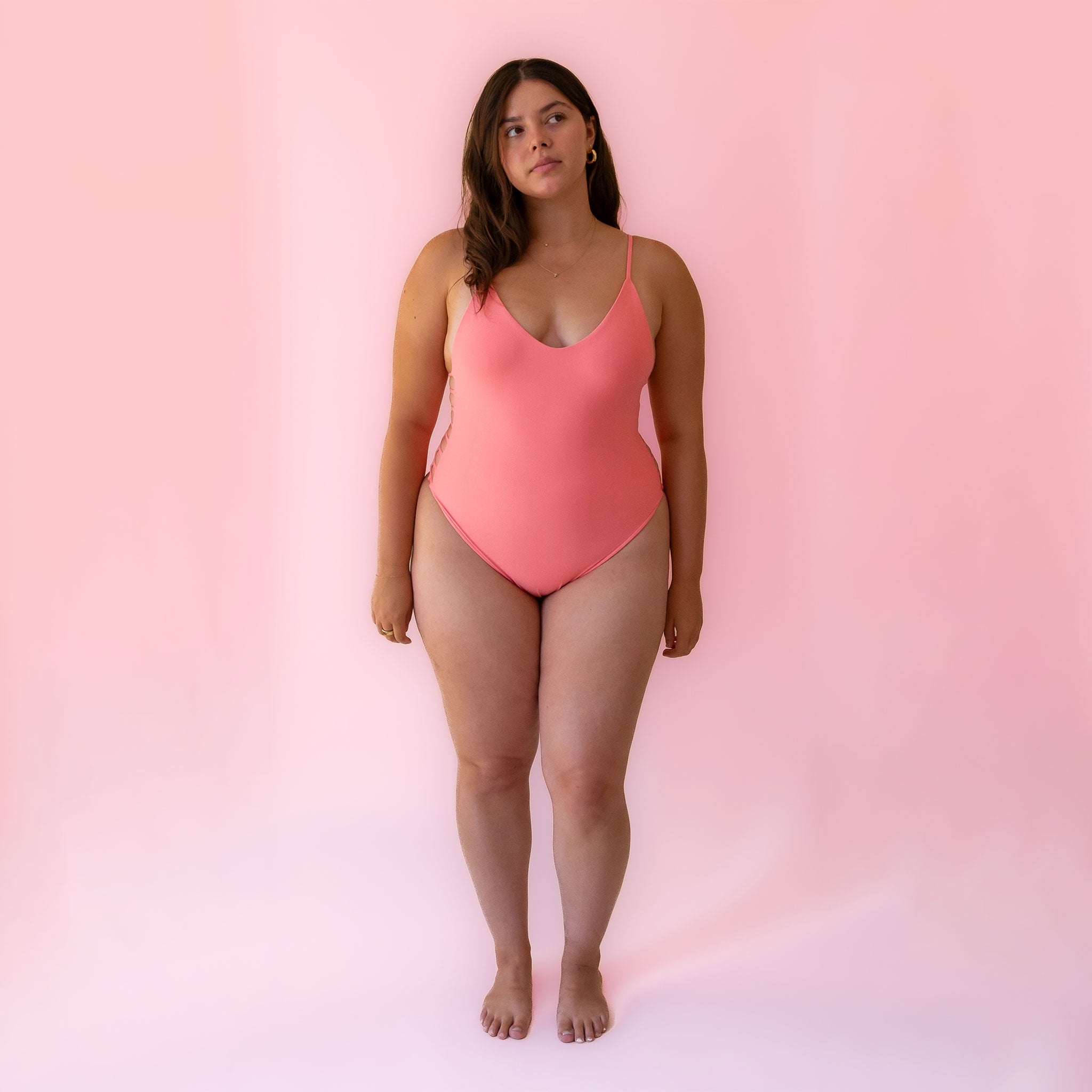 Hot Coral One-Piece Swimsuit