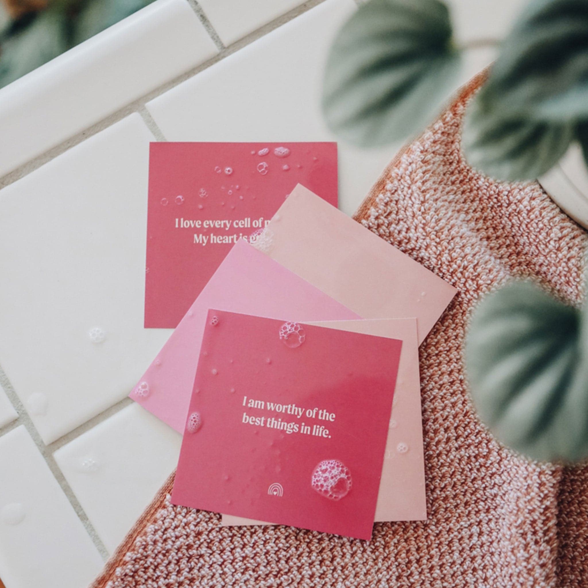 Shower self-care Affirmation Cards