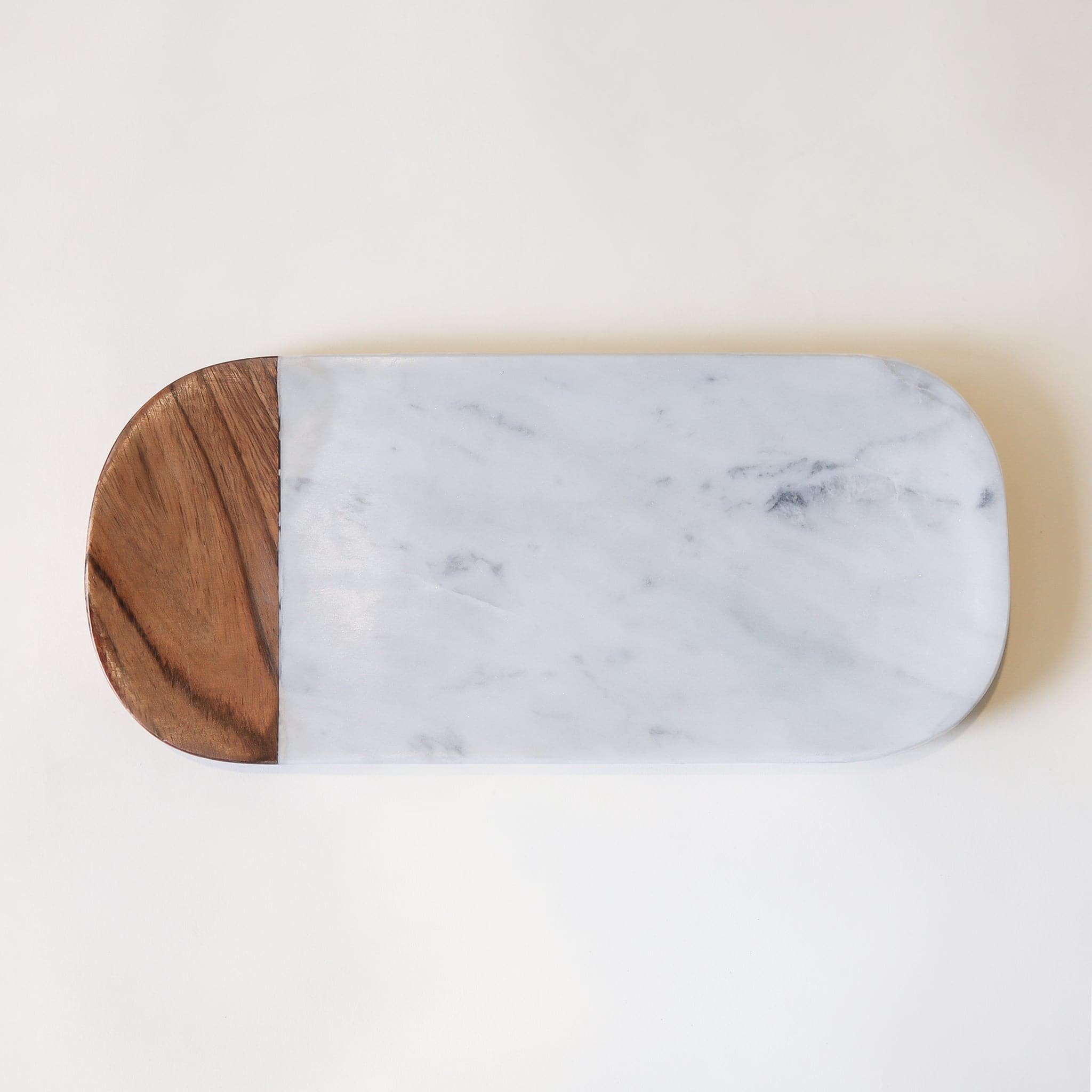 Cutting board in acacia wood and white marble 'Stavanger' (S) - Planches à  découper 