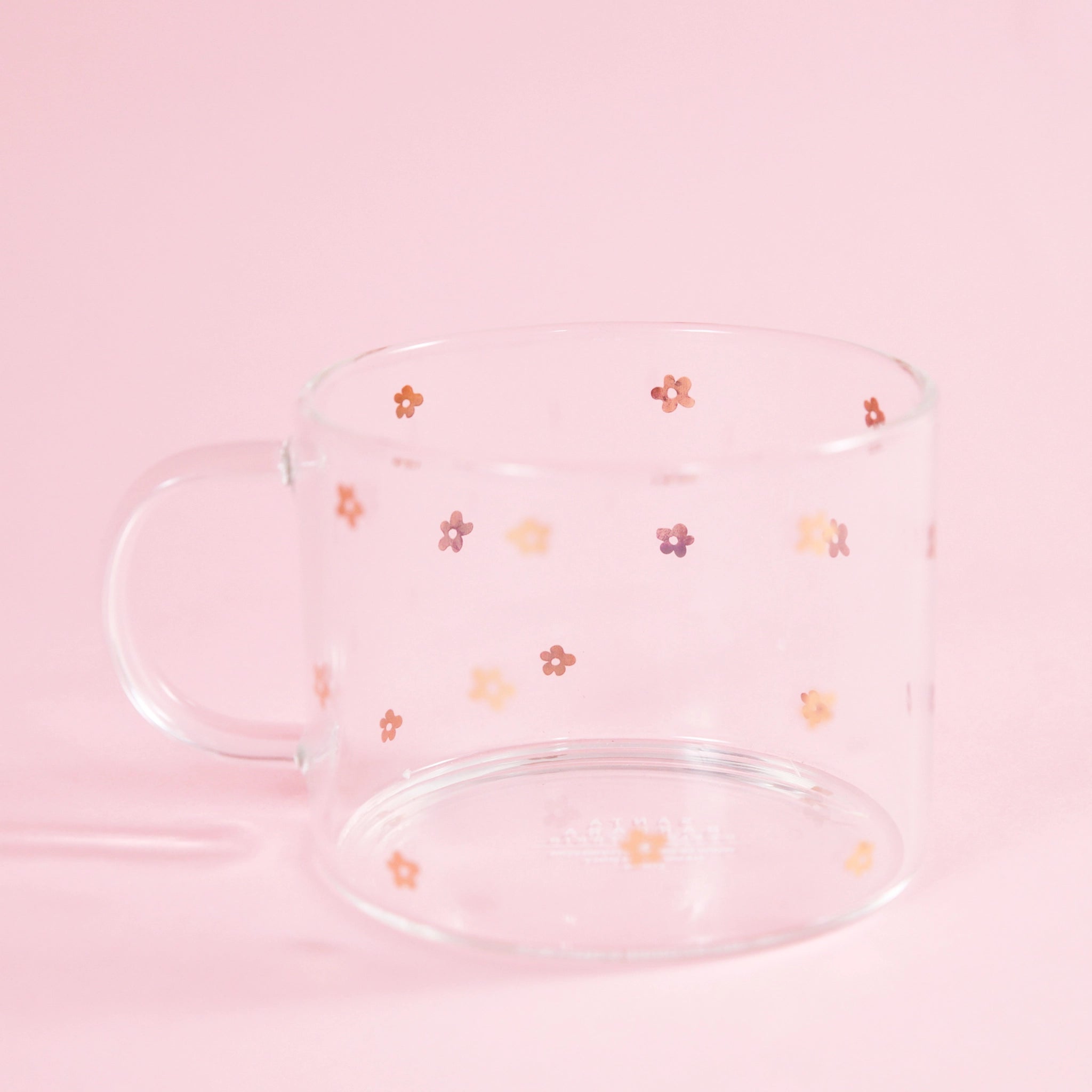 Daisy Clear Glass Mug