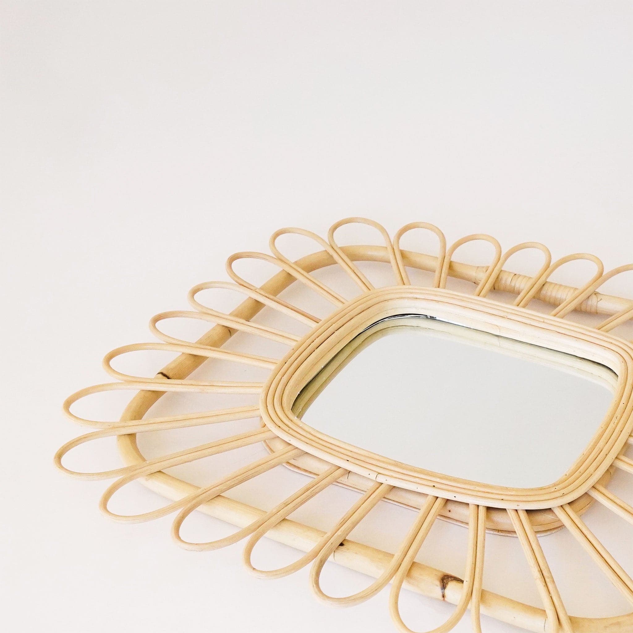 Light Wheel Bamboo Mirror