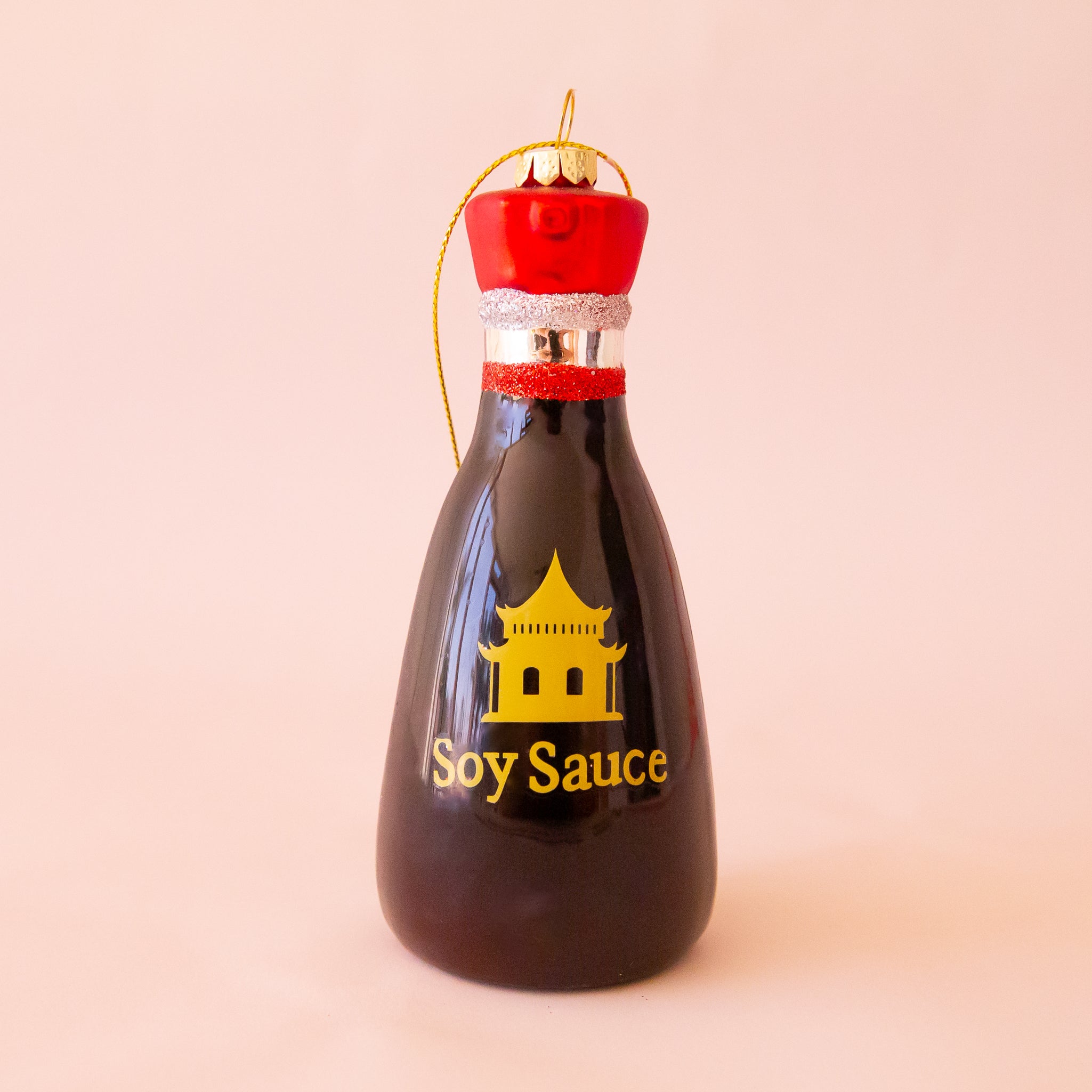 A soy sauce bottle shaped ornament. 