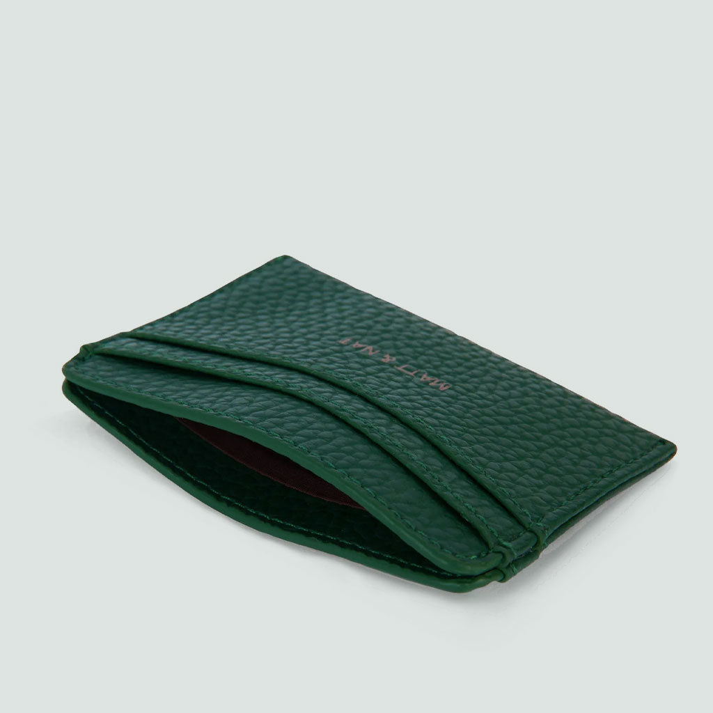 card holder in emerald color