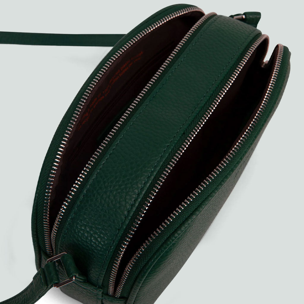 deep green crossbody bag