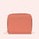 small zip around wallet in coral color