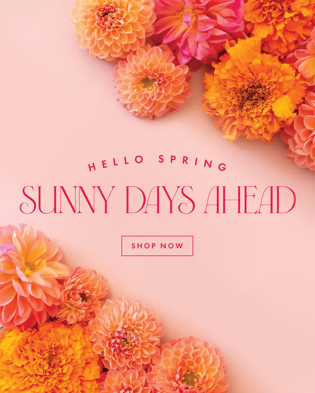 Hello Spring! Sunny days ahead. Shop Now.