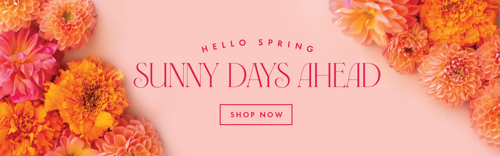 Hello Spring! Sunny days ahead. Shop Now.