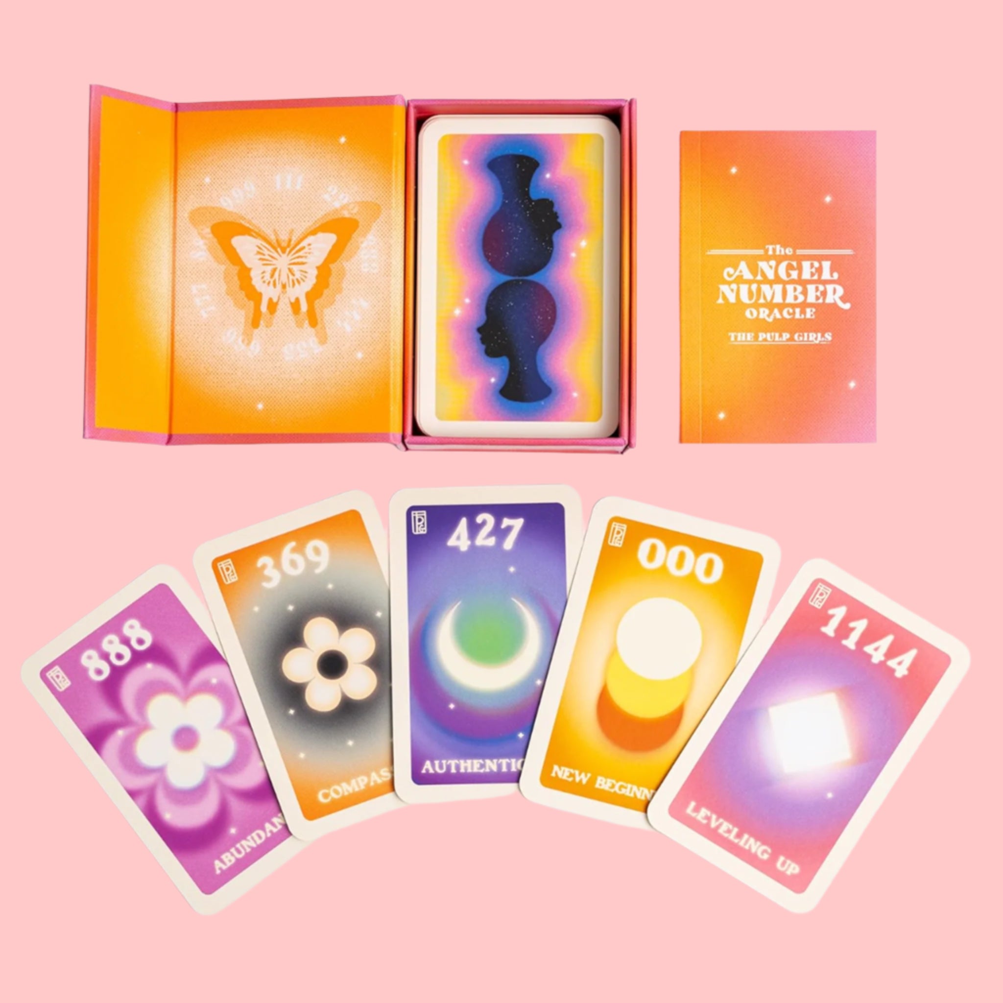 A deck of cards with angel numbers. 