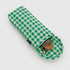 glasses sleeve in green gingham print