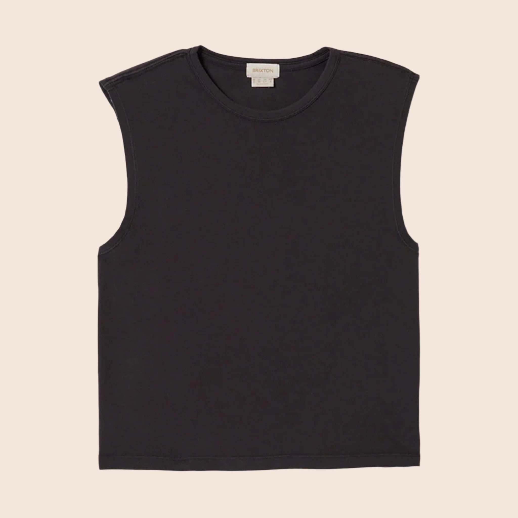 A black muscle tee tank top. 