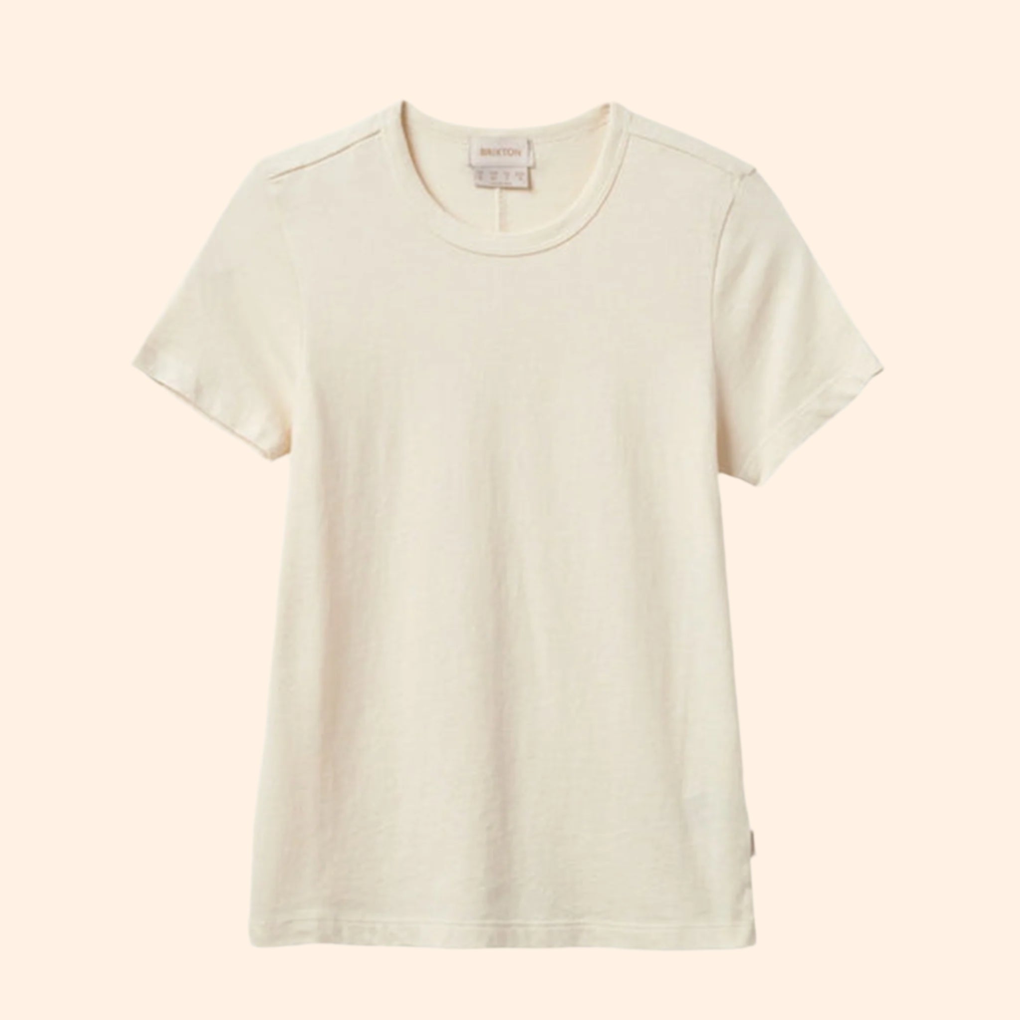 A warm off white t-shirt. 