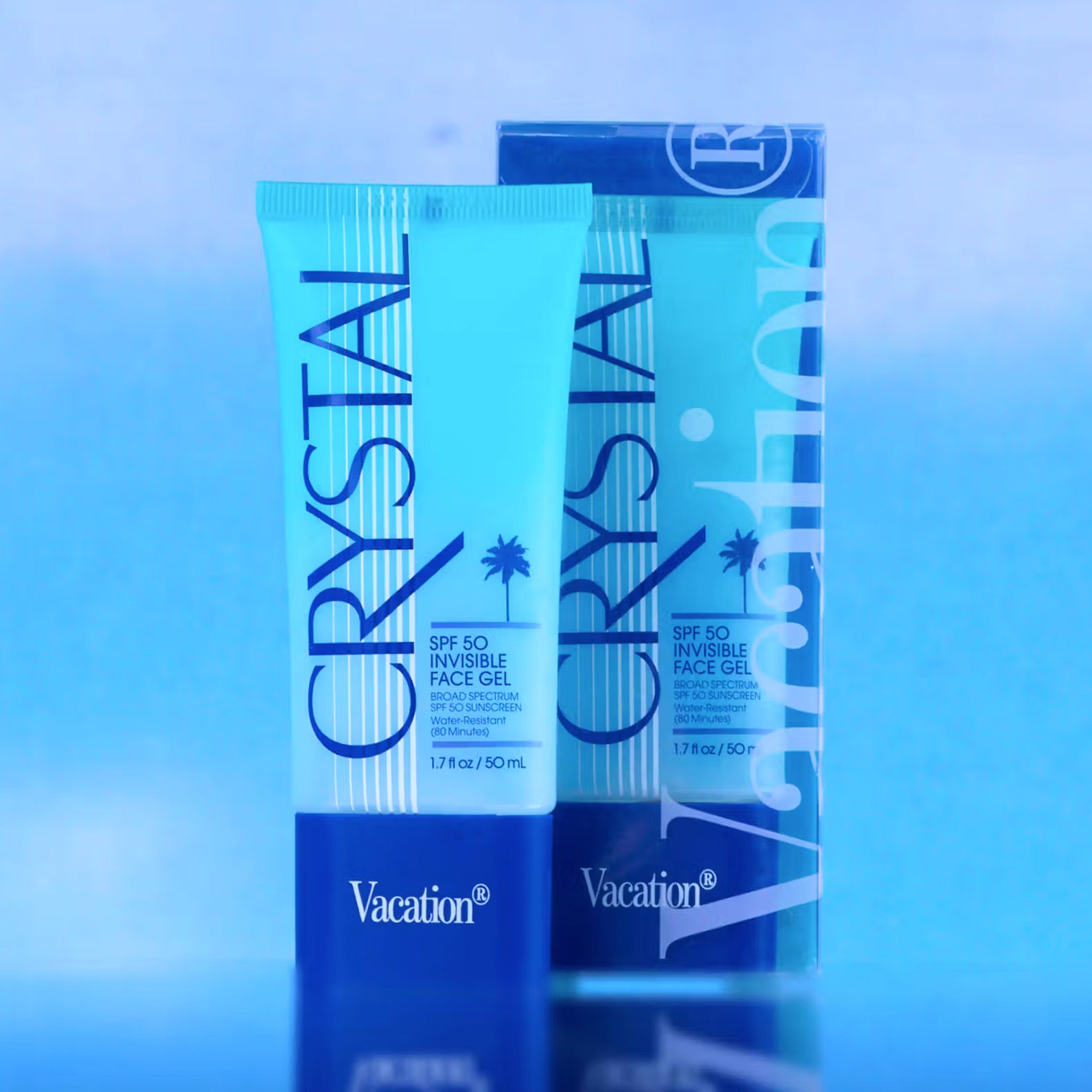 A blue tube of clear gel spf. 