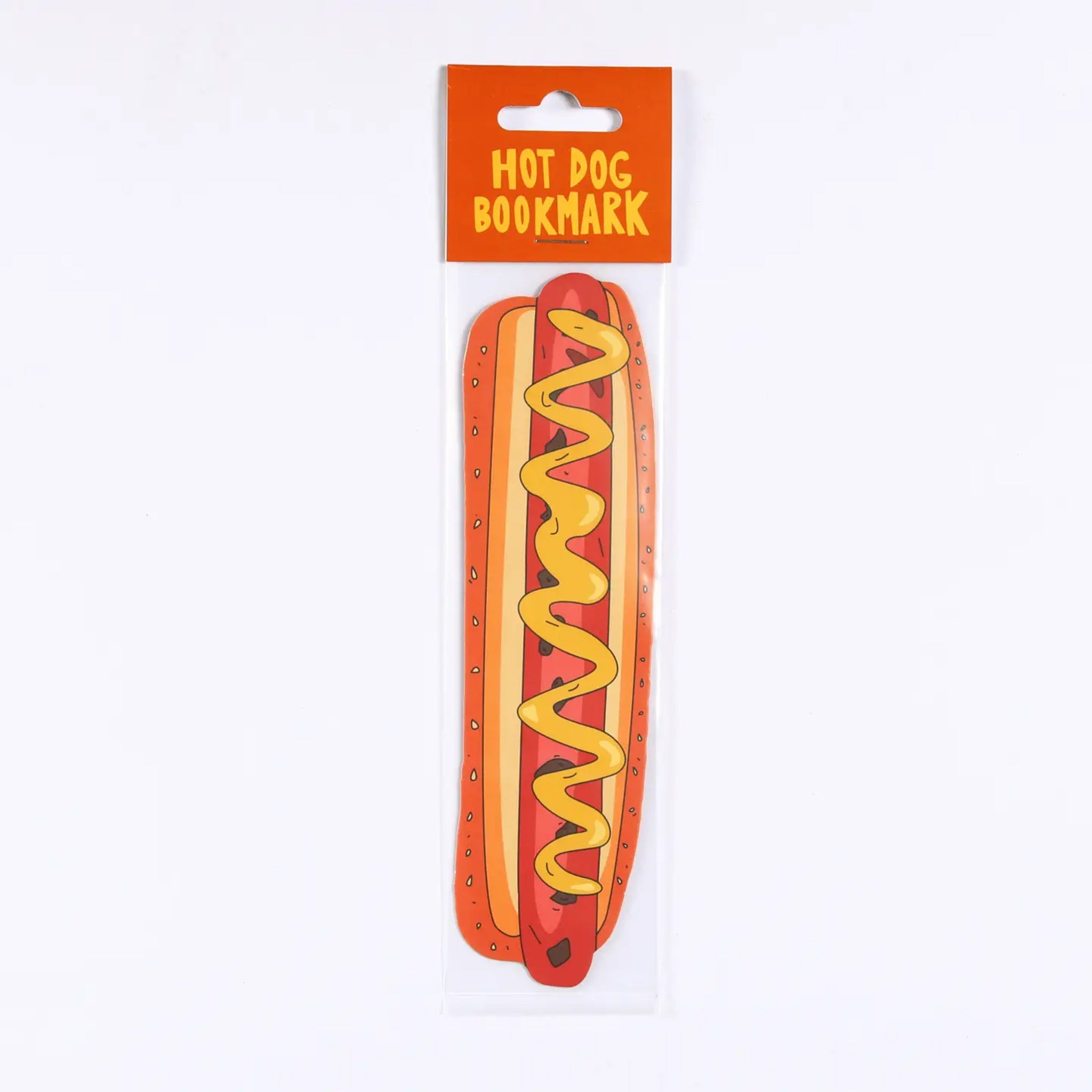 A hot dog shaped bookmark.