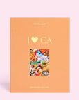 A puzzle box with the title, "I <3 CA" that has images of the iconic state of California including, green juices, sunglasses, animal style burgers and fries, tacos, a Hollywood street sign and more.