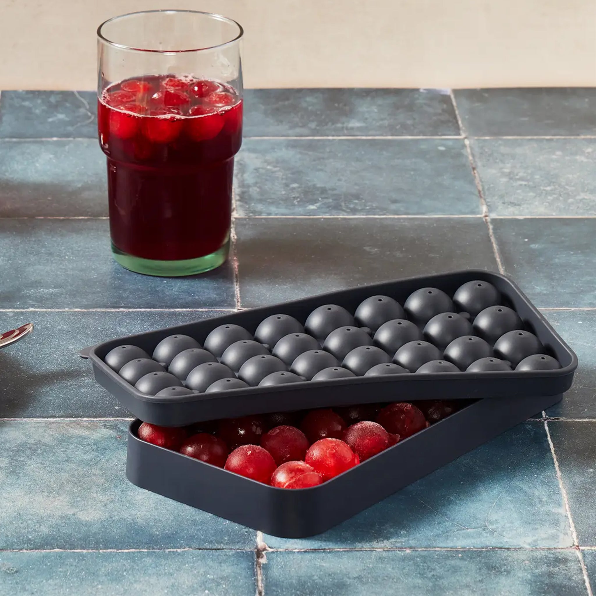 A black ice ball tray.