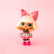 A LOL surprise doll shaped ornament. 