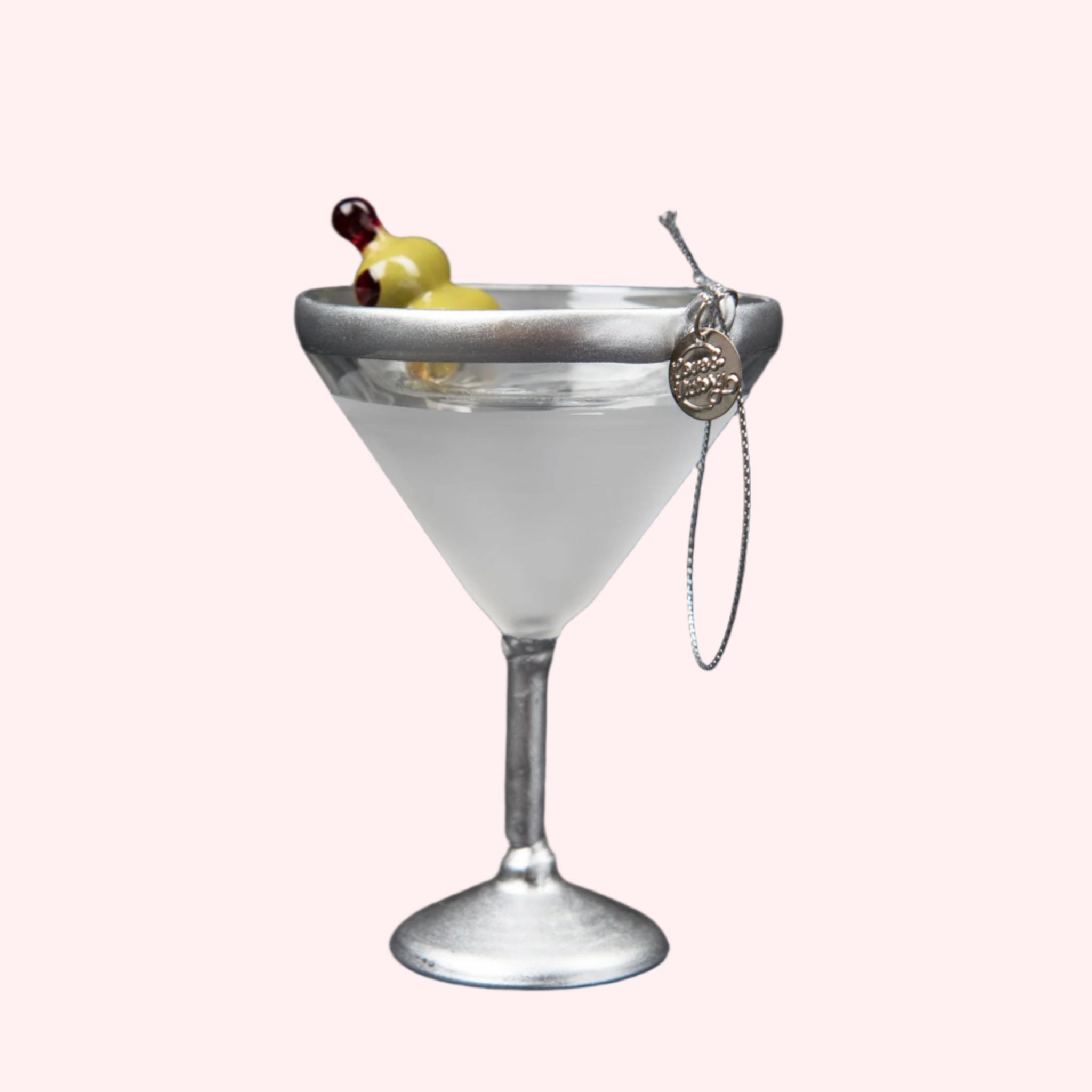 A martini shaped ornament. 