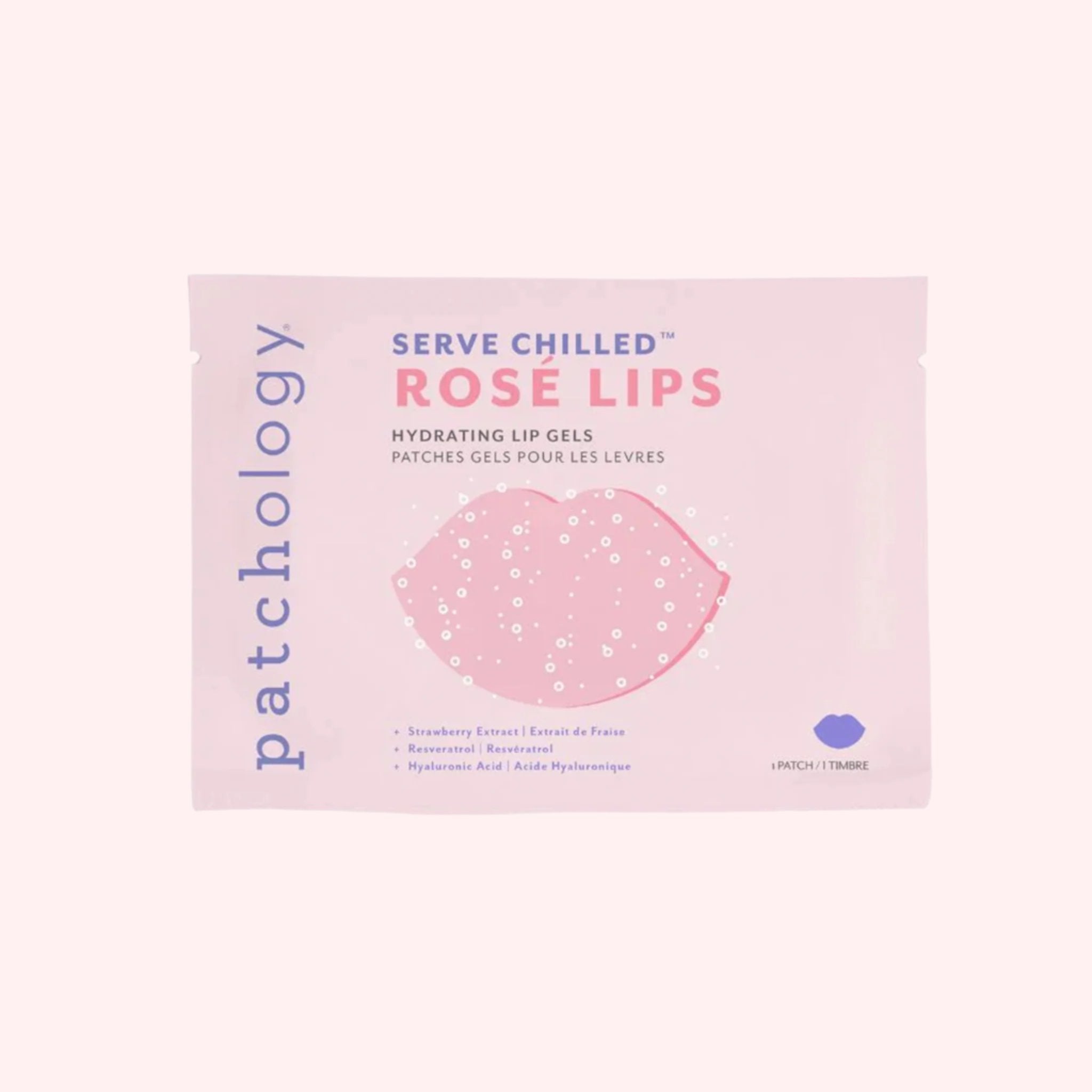 A single use hydrating gel lip mask. 