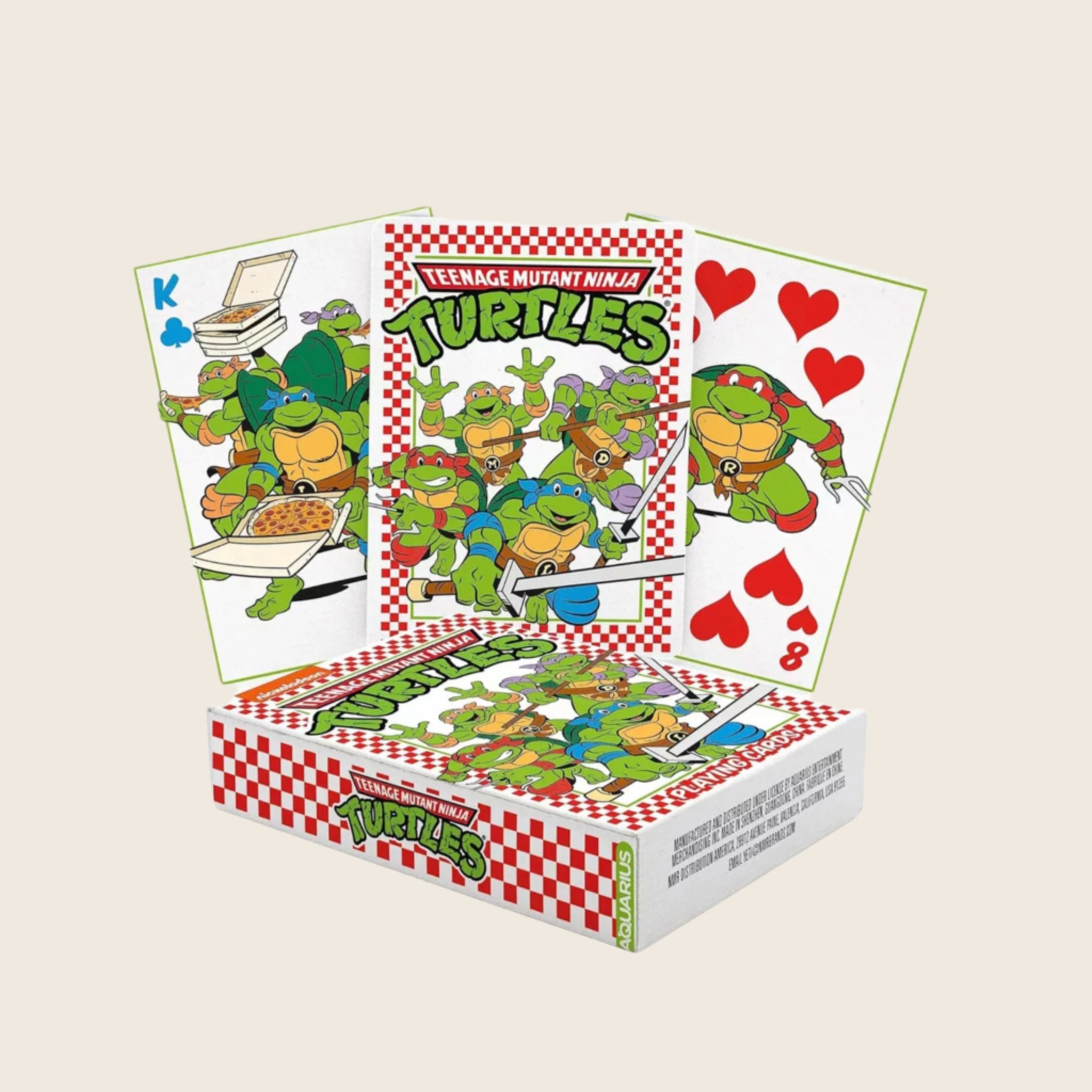 A deck of Teenage Mutant Ninja Turtle themed playing cards. 