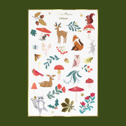 A sheet of temporary tattoos in various woodland graphics. 