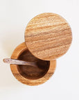 Acacia Wood Jar with Spoon